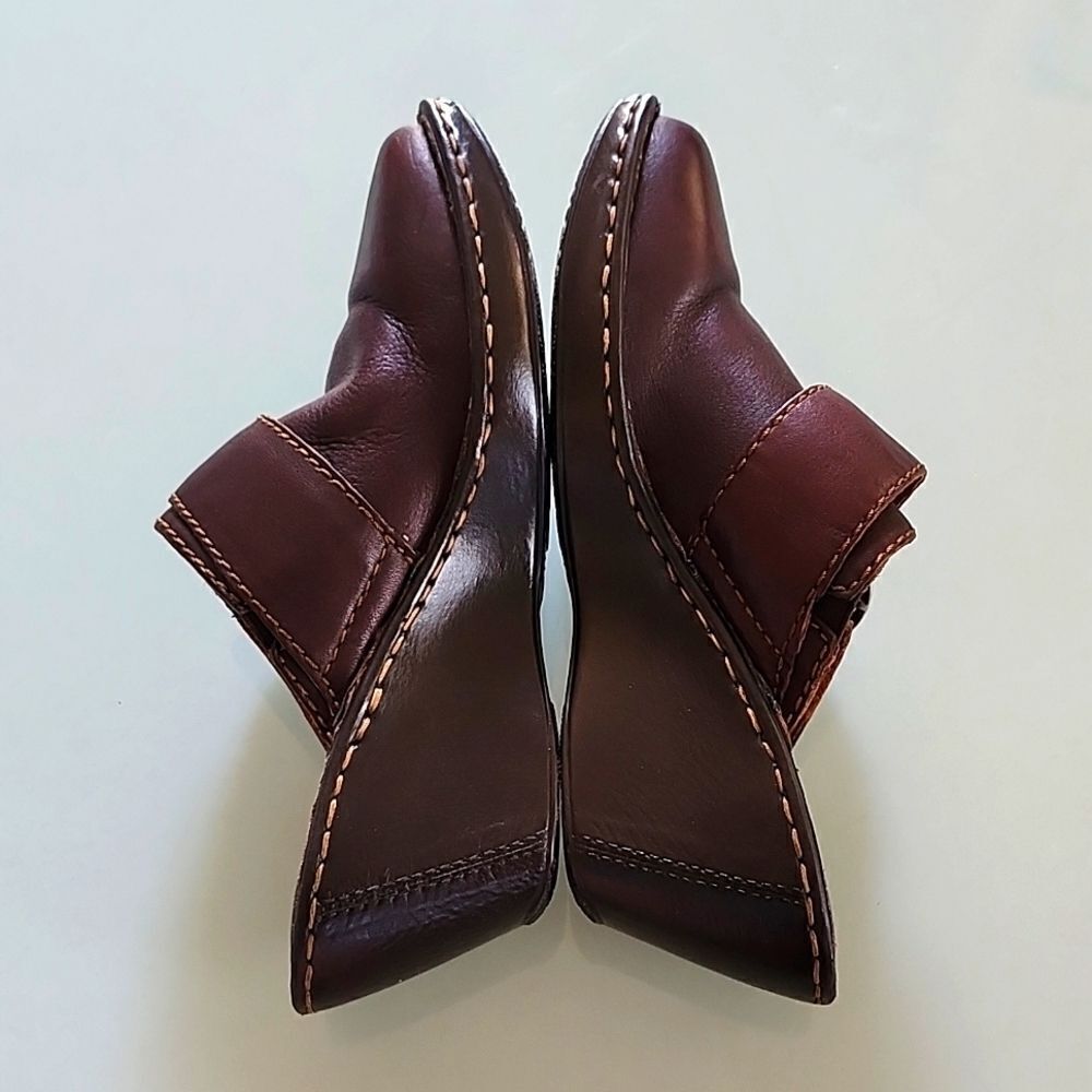 Born Leather Dark Academia Boho Hippie Mules Size 8 - Picture 5 of 9